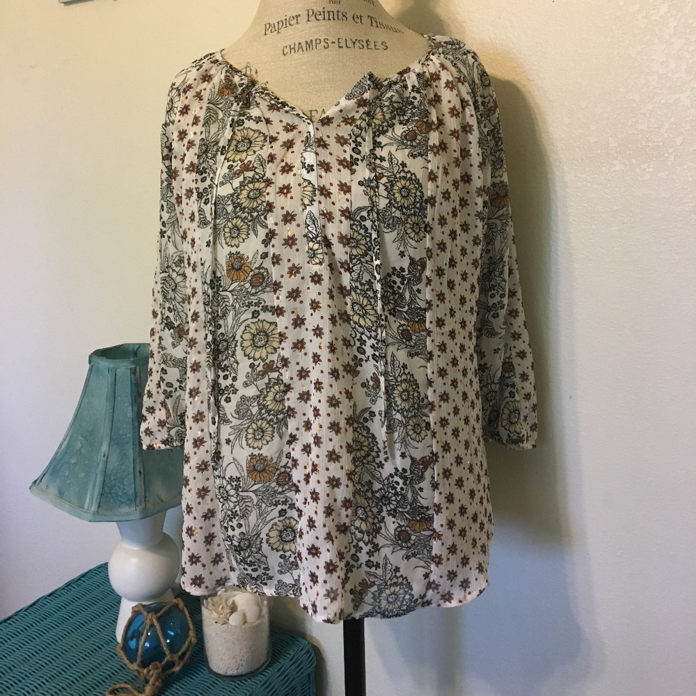 Bohemien Fig and Flower (Anthro)Tunic